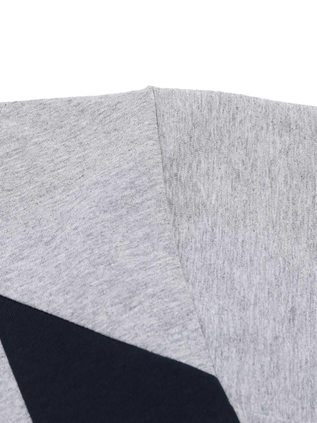 Retro Contrast Color Embroidered Letter T-Shirt