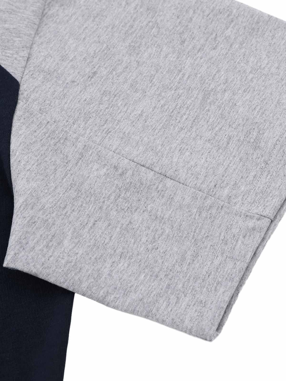 Retro Contrast Color Embroidered Letter T-Shirt