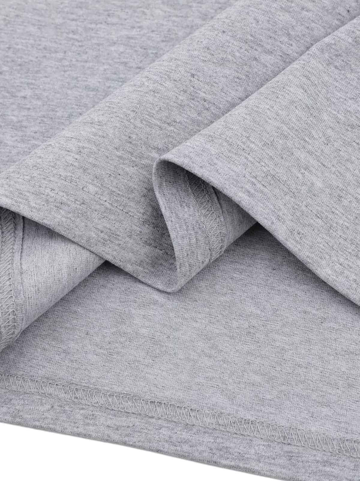 Retro Contrast Color Embroidered Letter T-Shirt