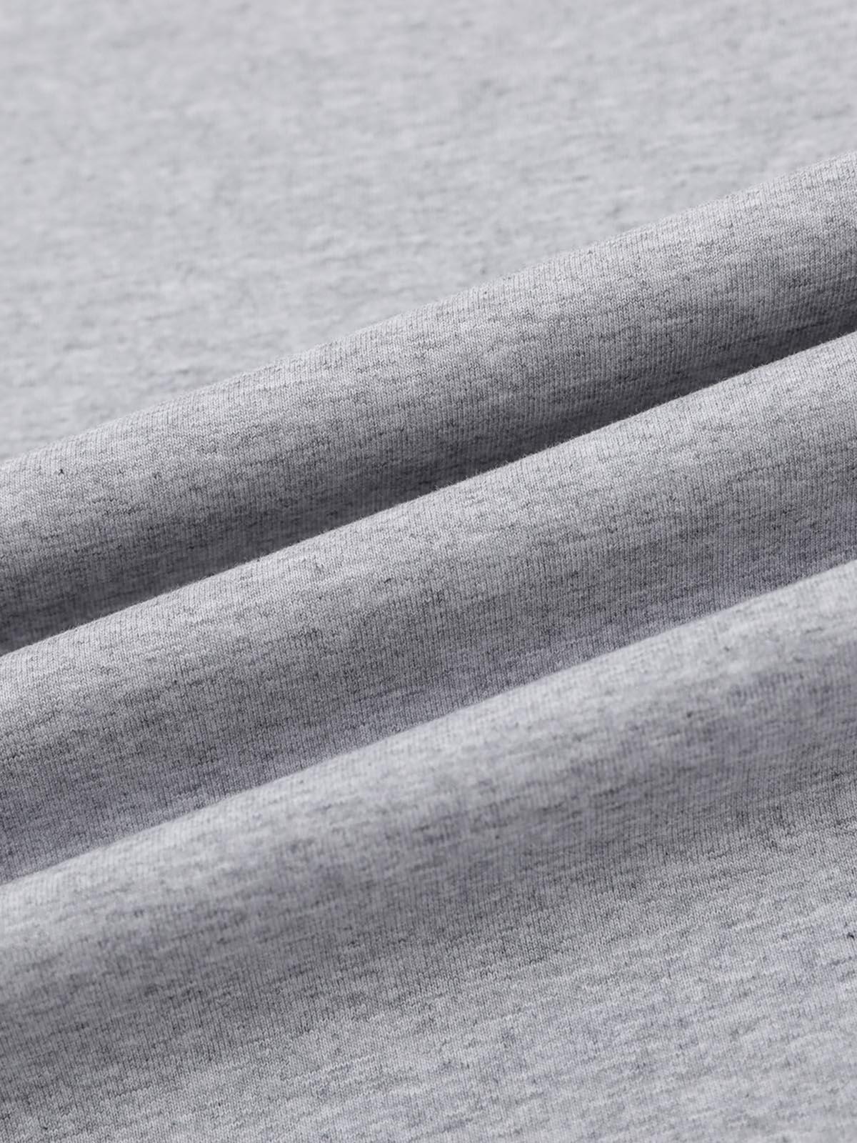 Retro Contrast Color Embroidered Letter T-Shirt