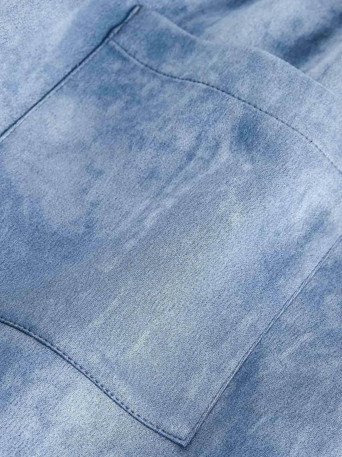 Retro Contrast Suede Track Jacket