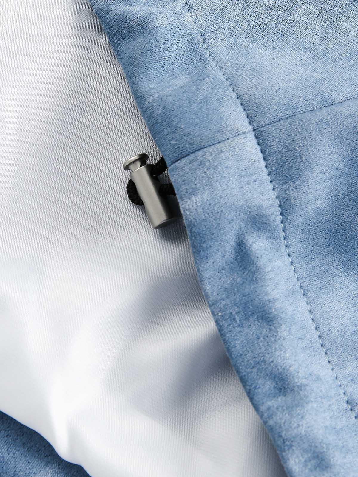 Retro Contrast Suede Track Jacket