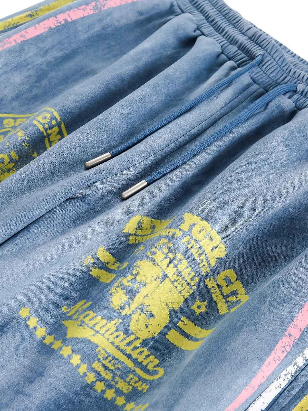 Retro Contrast Suede Track Pants