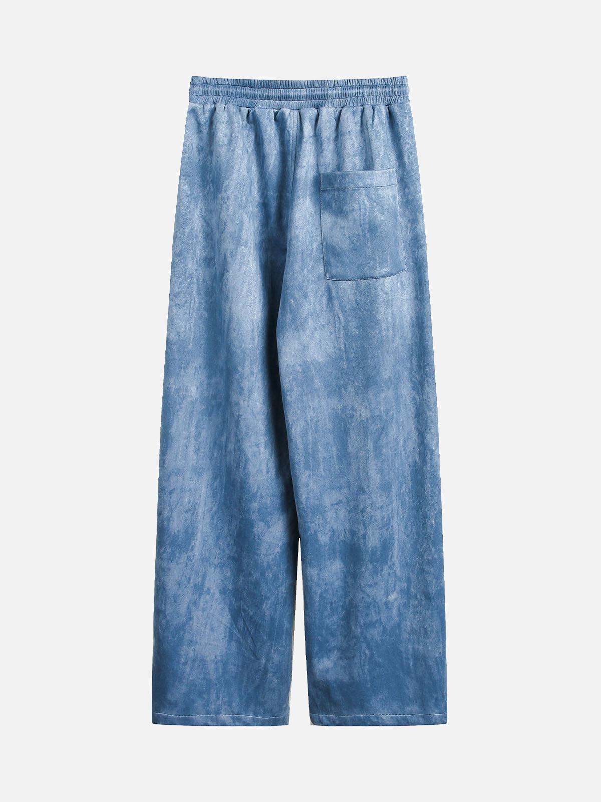 Retro Contrast Suede Track Pants