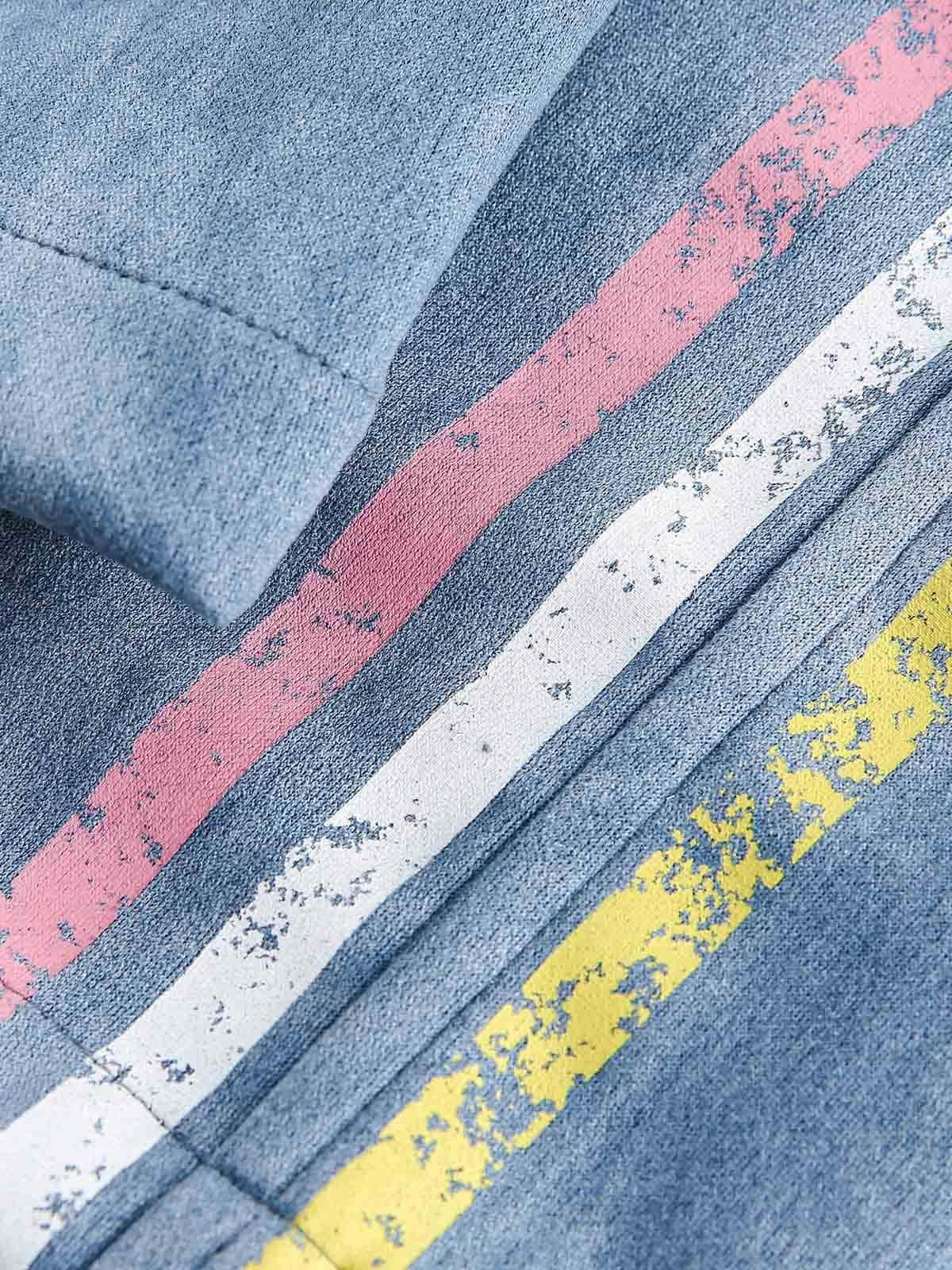 Retro Contrast Suede Track Pants