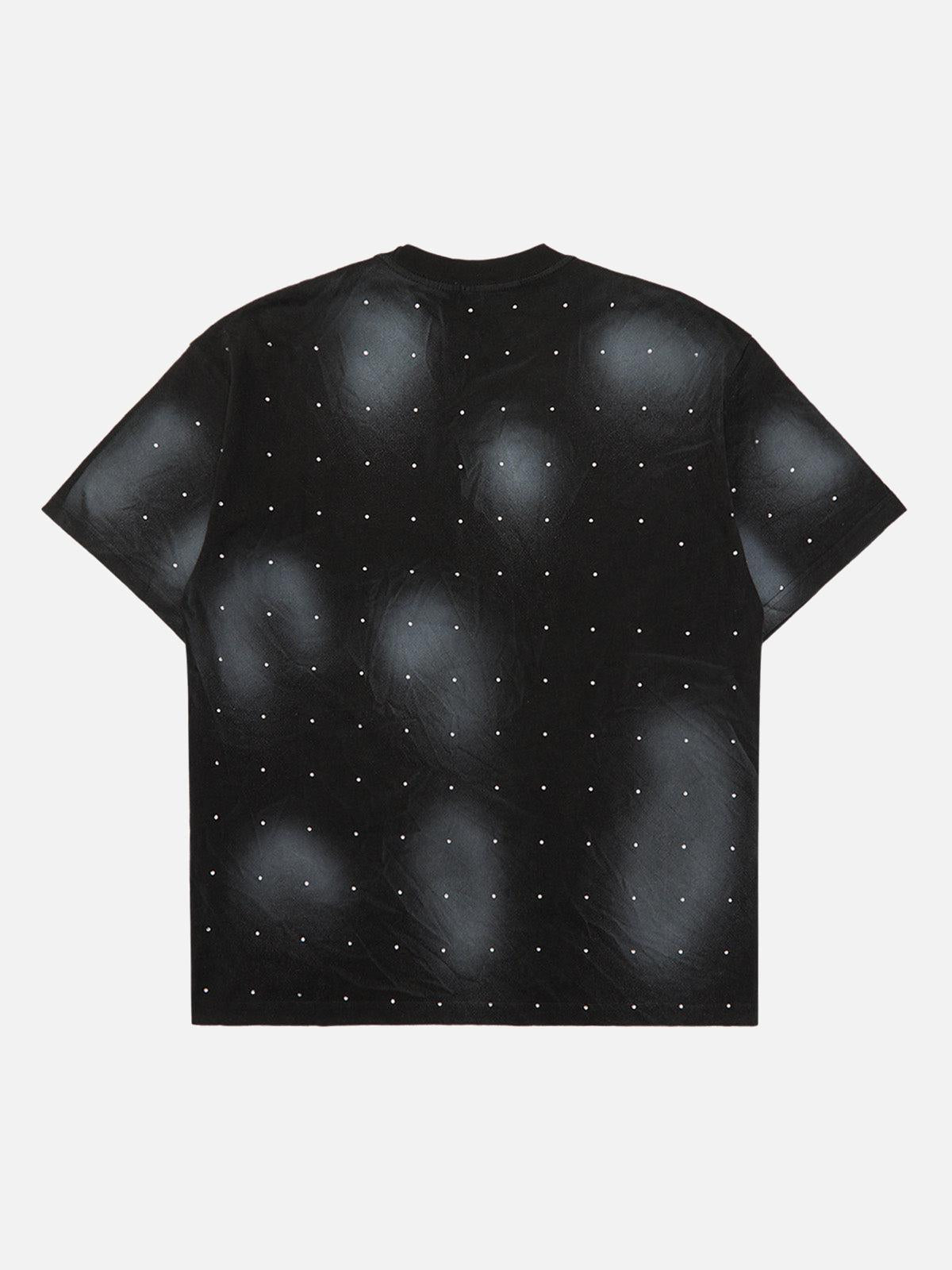 Retro Crystal Letter T-Shirt