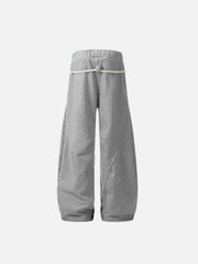 Retro Curved Drape Sweatpants