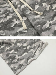 Retro Fake Two-Piece Camouflage Pants