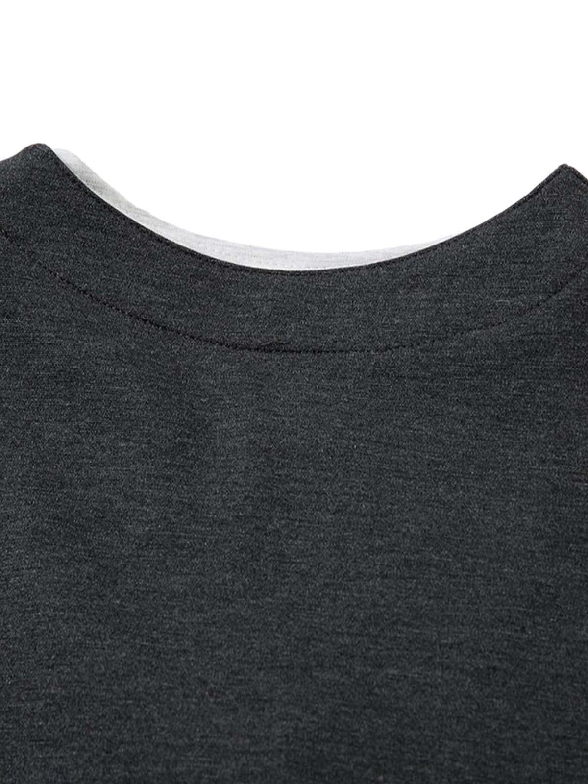 Retro Faux Two-Piece Print T-Shirt
