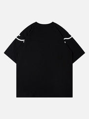 Retro Hip-Hop Line Basketball T-Shirt