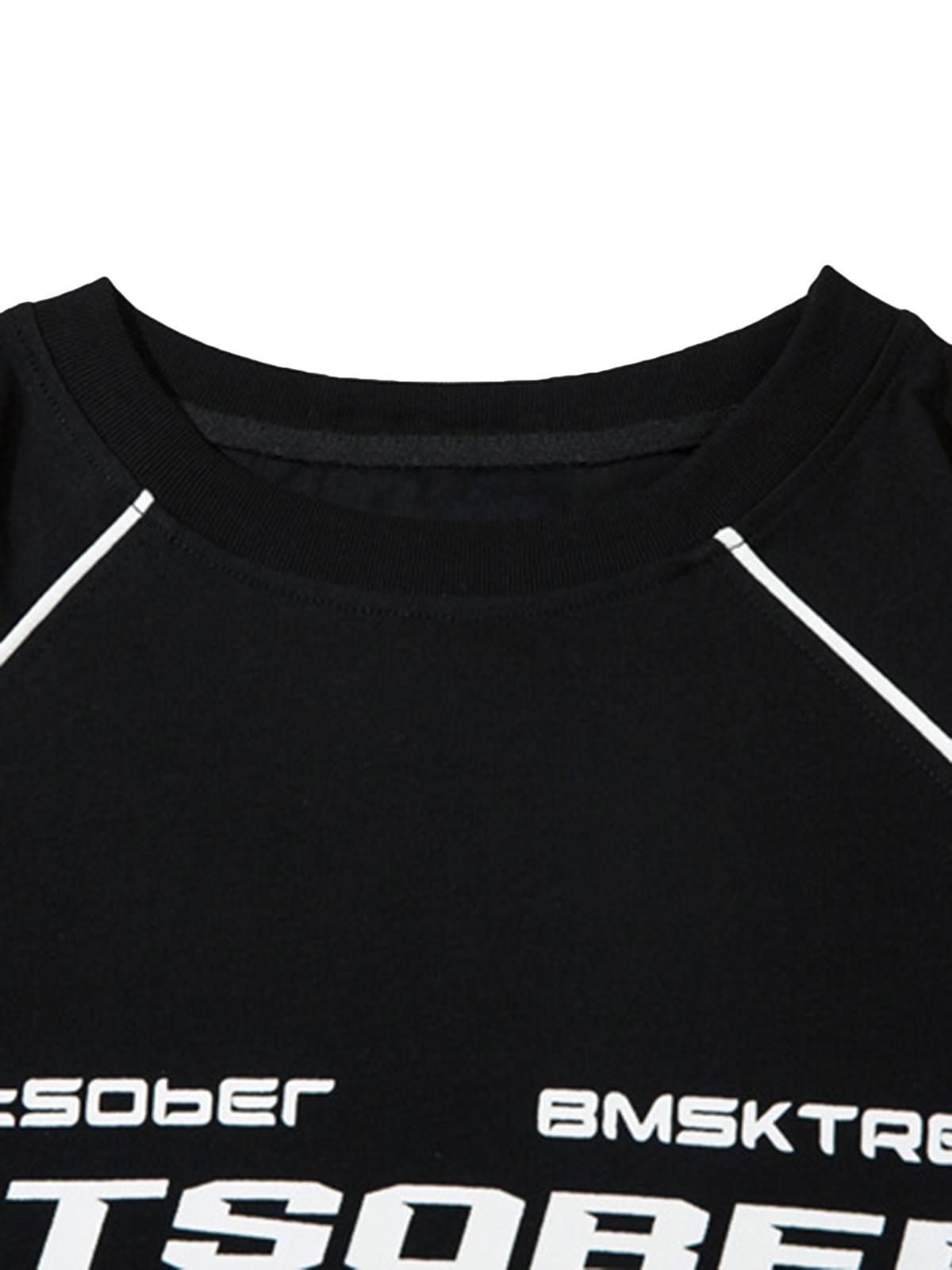 Retro Hip-Hop Line Basketball T-Shirt