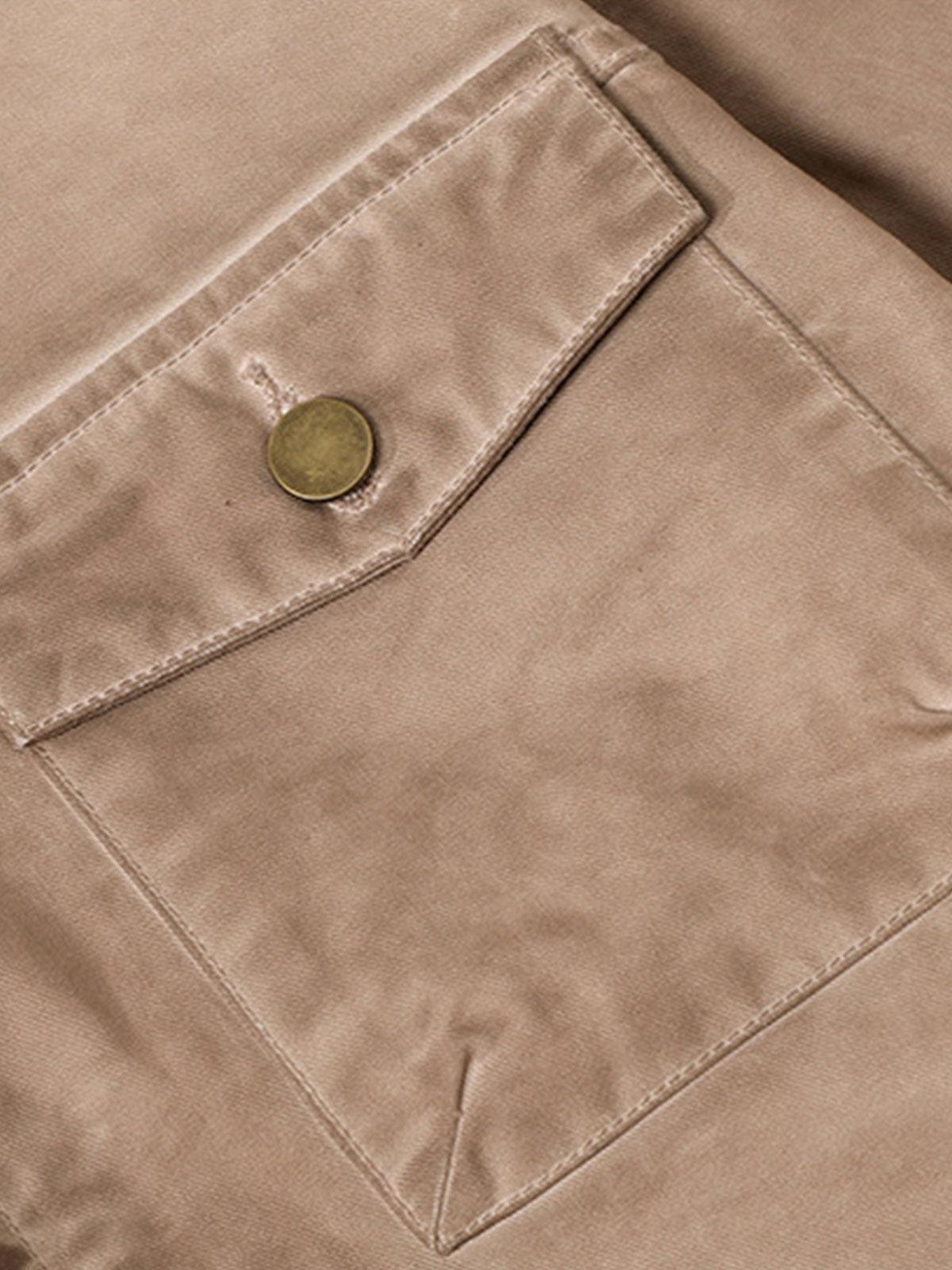 Retro Lapel  Zip Up Work Jacket