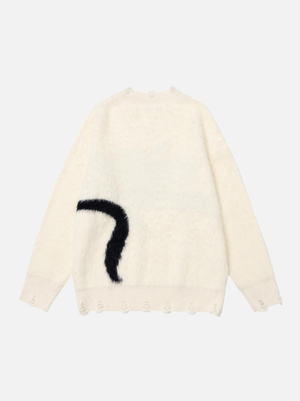 Retro Lazy Cat Sweater