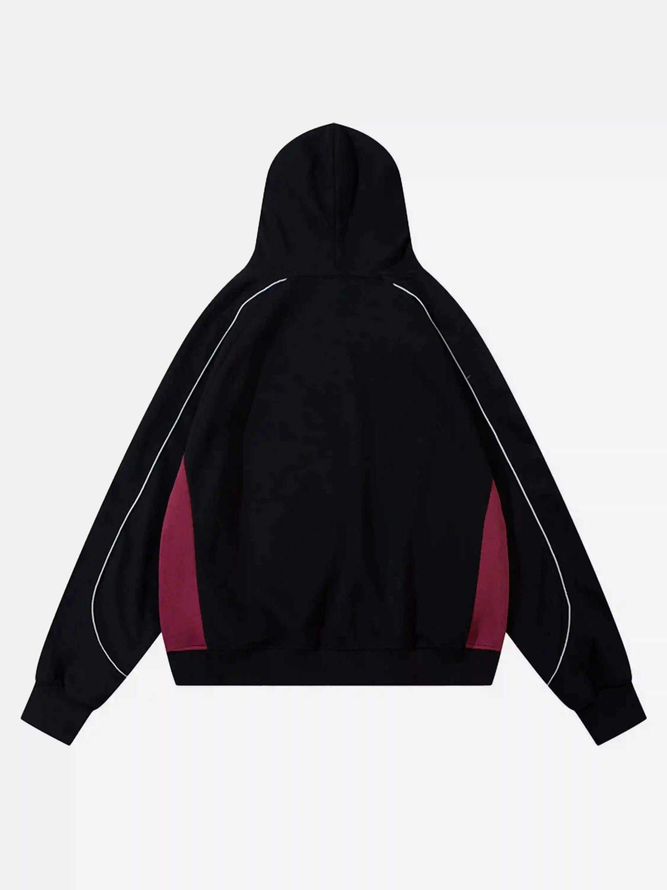 Retro Patchwork Hip-Hop Hoodie