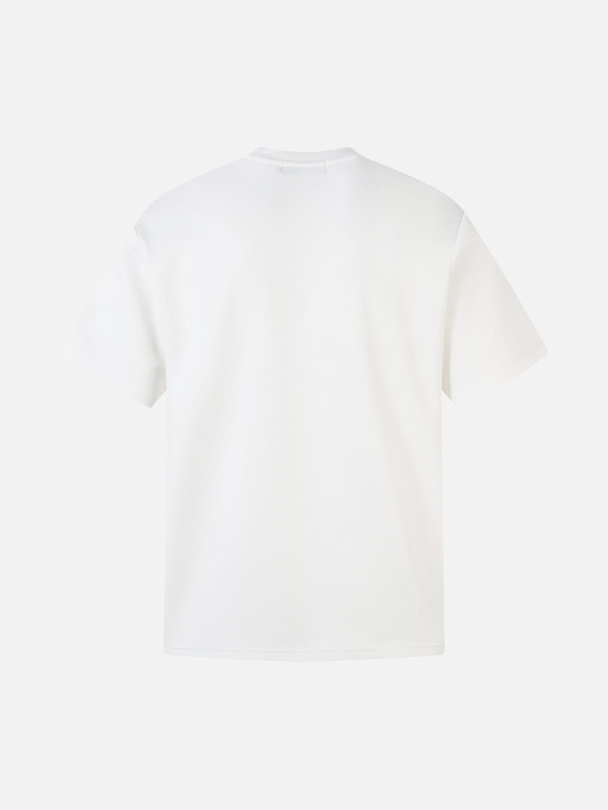 Retro Rivet Letter Embroidered T-Shirt