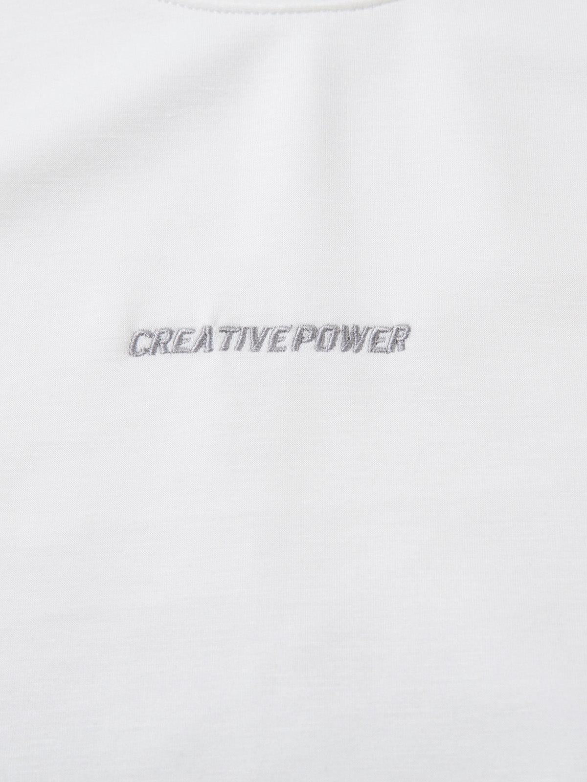 Retro Rivet Letter Embroidered T-Shirt