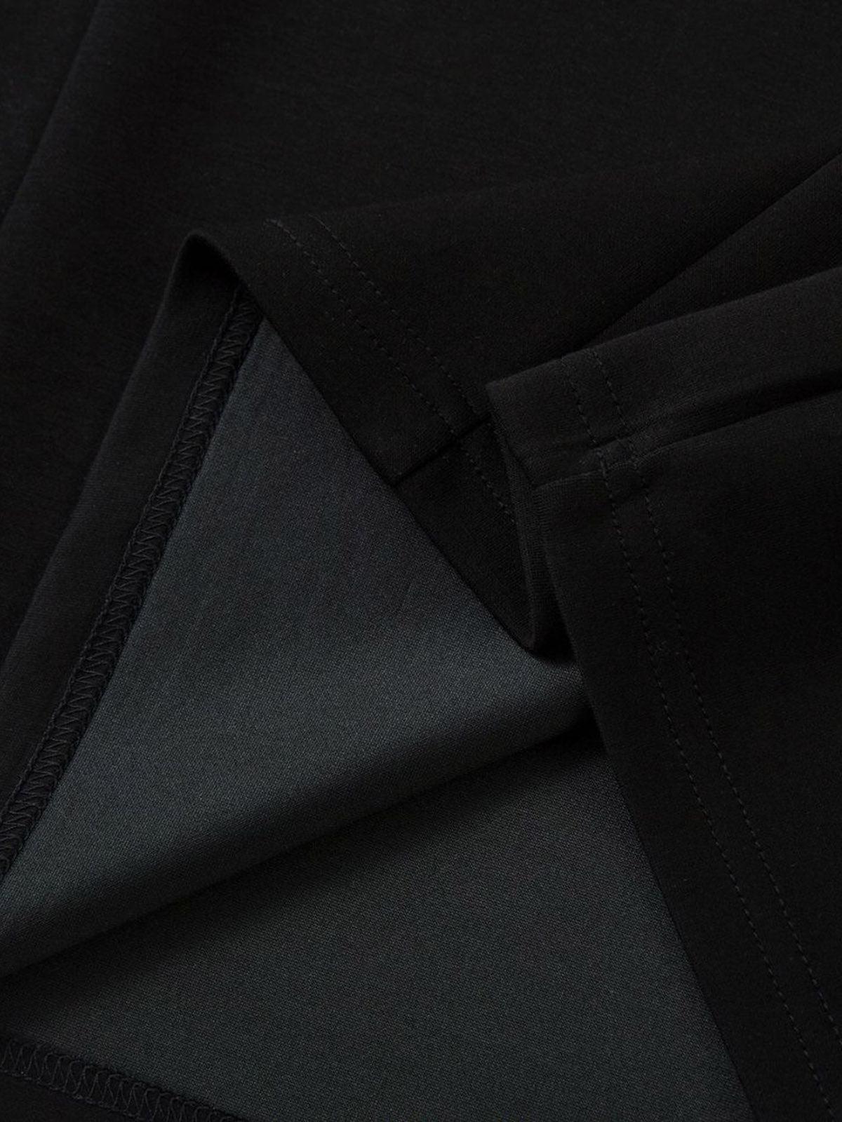 Retro Rivet Pleated Functional T-Shirt