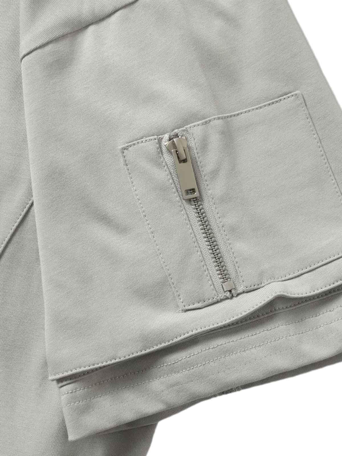 Retro Washed Deconstruction Functional Pocket T-Shirt