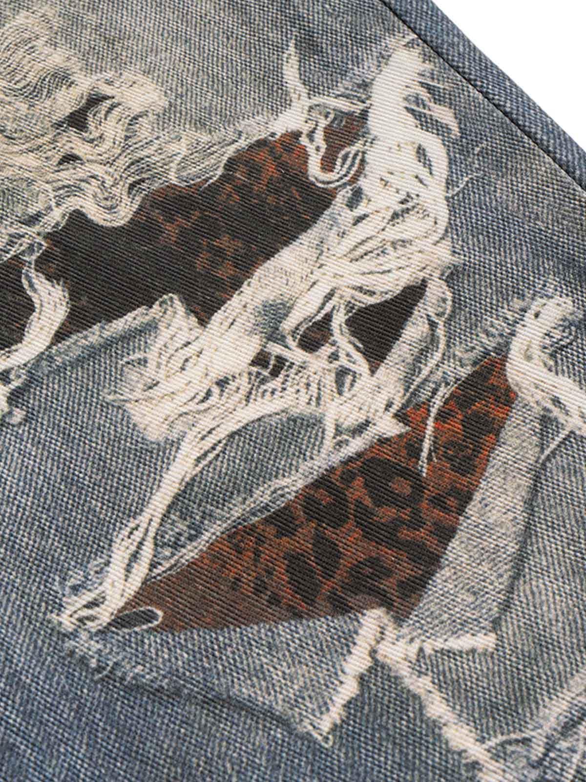 Retro Washed Ripped Flare Jeans