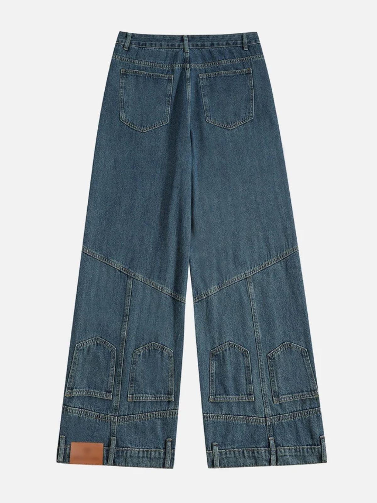 Reverse Patchwork Jeans