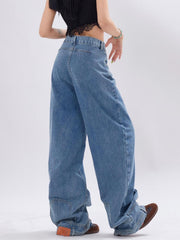 Reverse Washed Loose Jeans