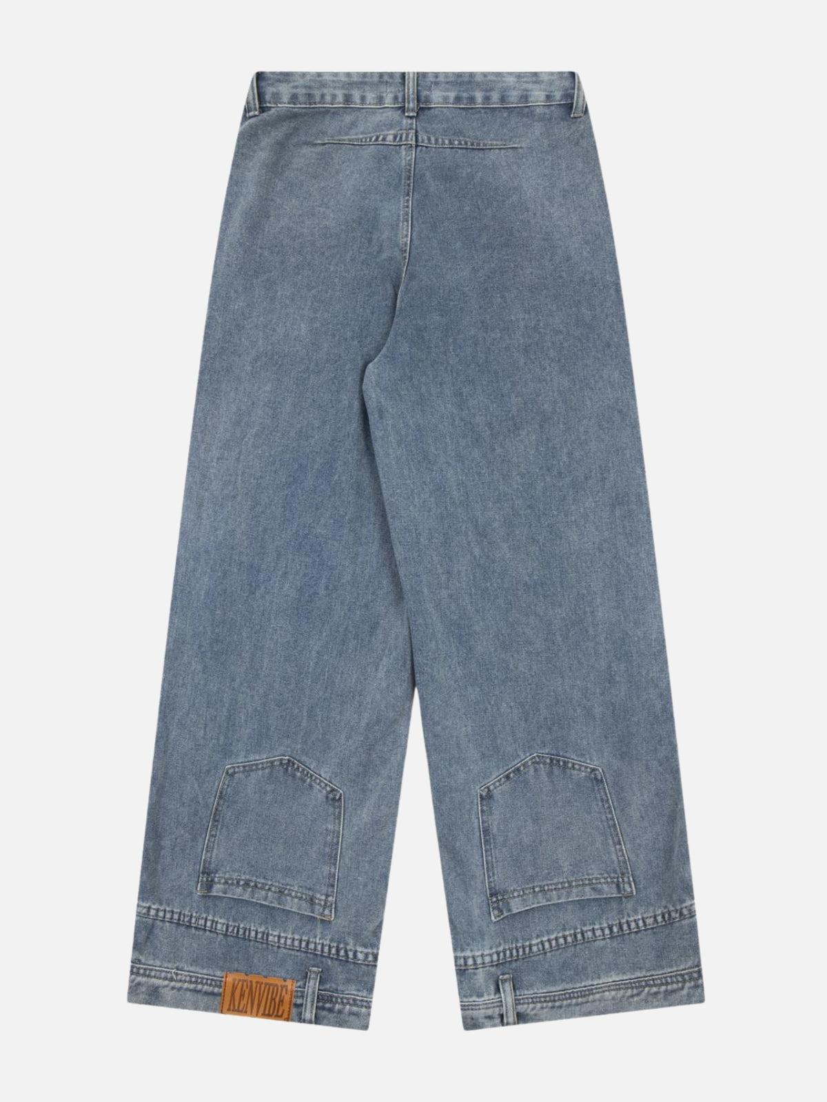 Reverse Washed Loose Jeans