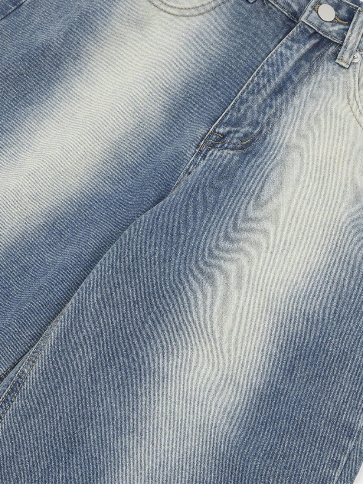 Reverse Washed Loose Jeans