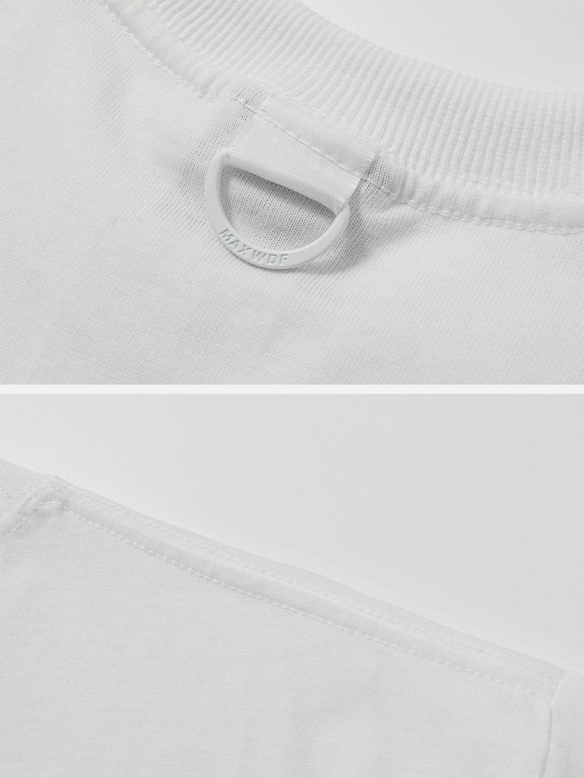 Ring Shaped Gothic Letter Print Tee