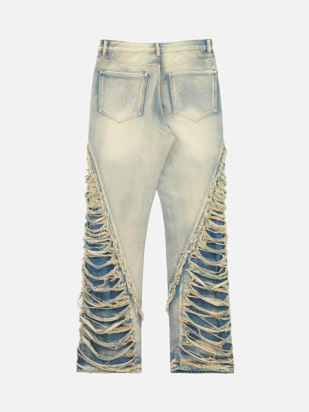 Double Ripped Jeans Ripped Double Straight Jeans – Loczu