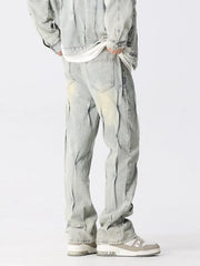 Rivet Wrinkle Washed Jeans