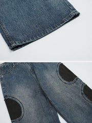 Round Patchwork Jeans