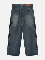 Round Patchwork Jeans