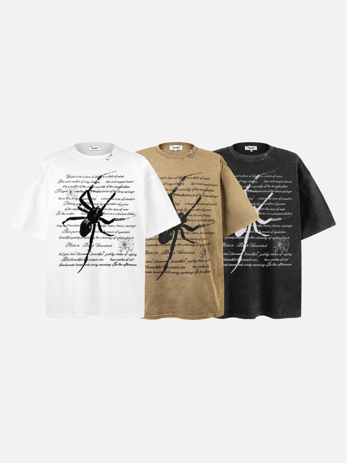 Scripted Spider Vintage Text Tee