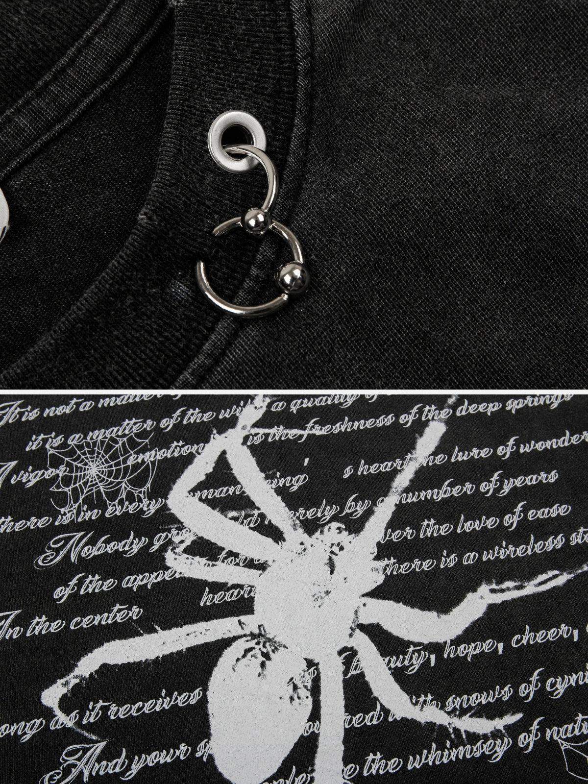 Scripted Spider Vintage Text Tee