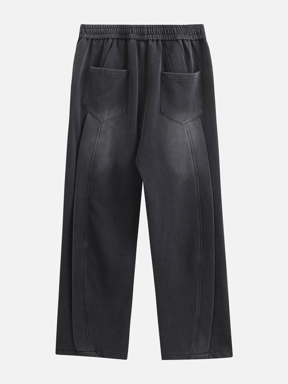 Segmentation Patchwork Washed Sweatpants