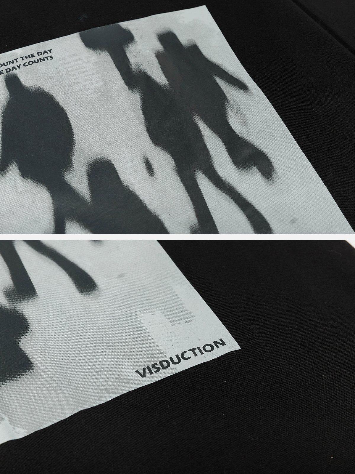 Shadow Print Tee "Don't Count the Day"