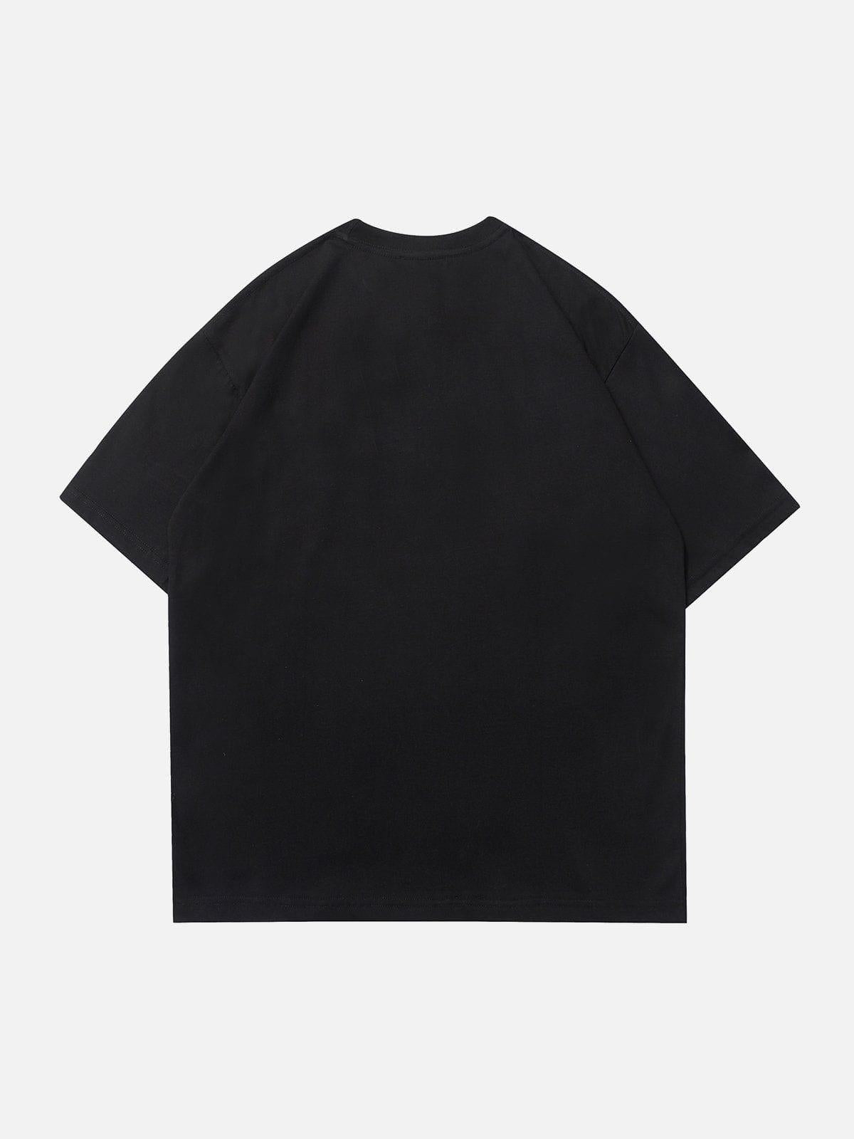 Simple Foam Letter Print Tee