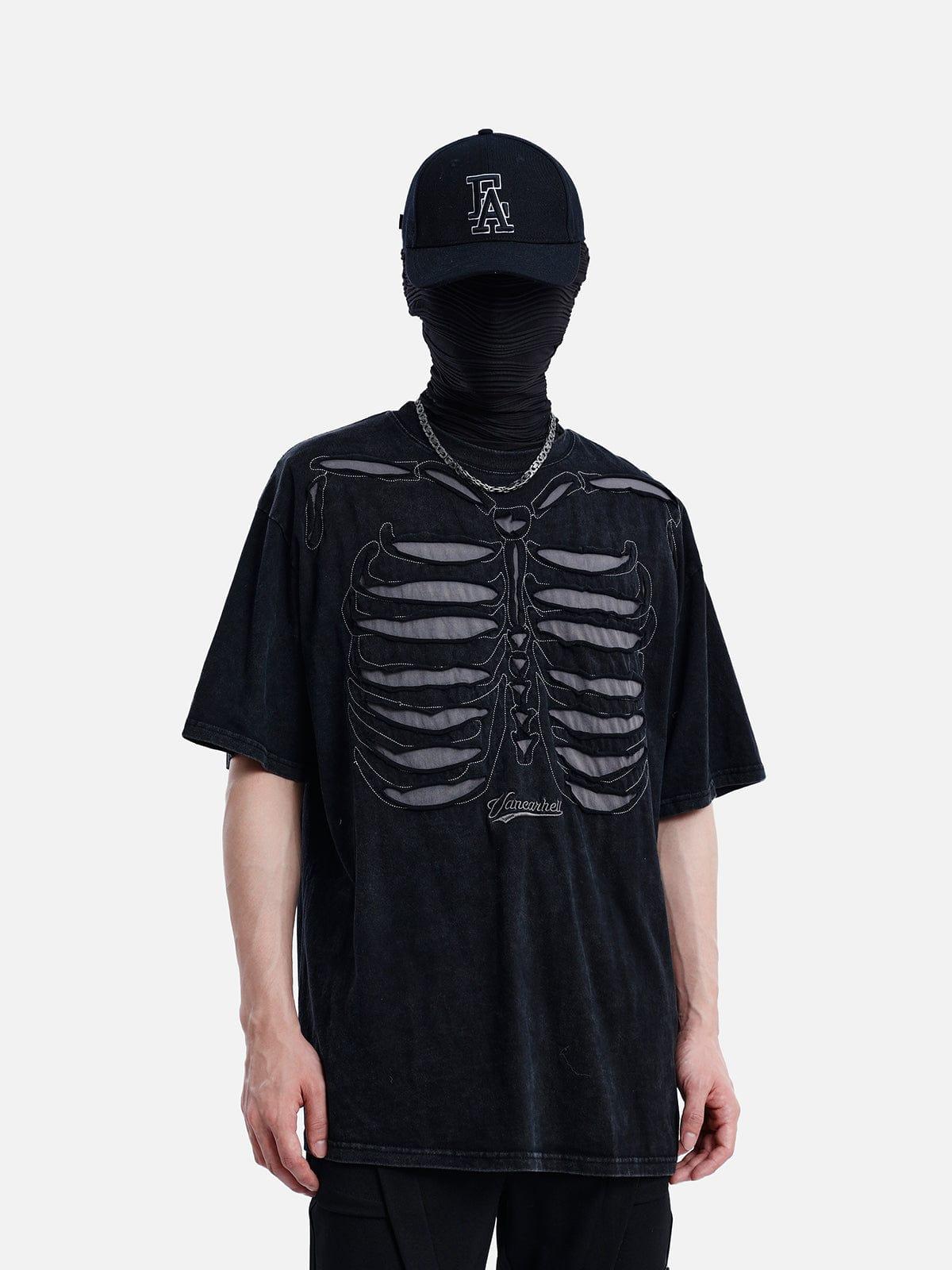 Skull Distressed Wash Tee
