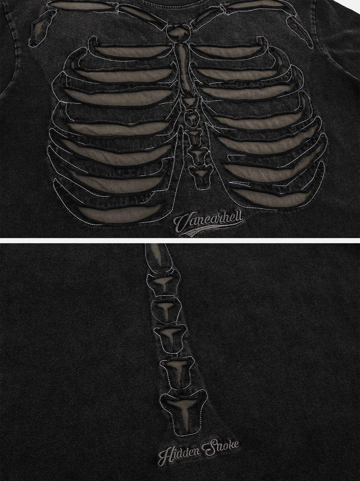 Skull Distressed Wash Tee