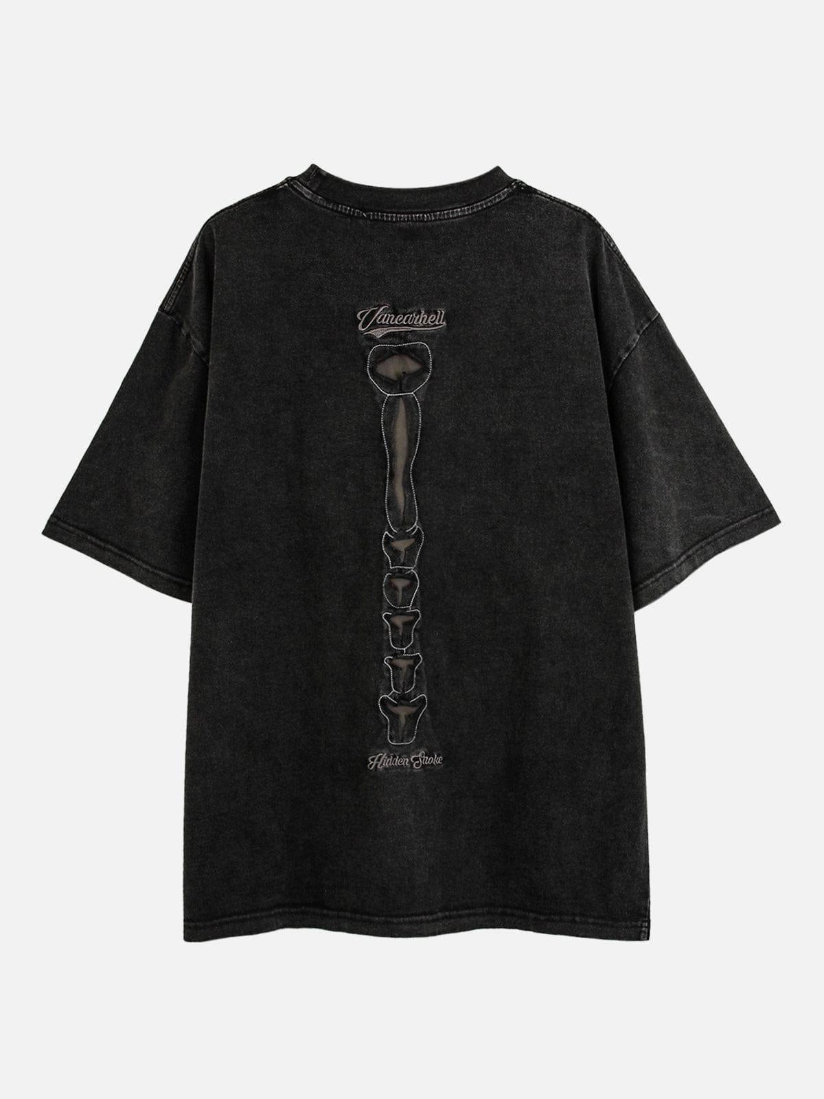 Skull Distressed Wash Tee