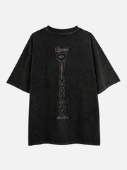 Skull Distressed Wash Tee