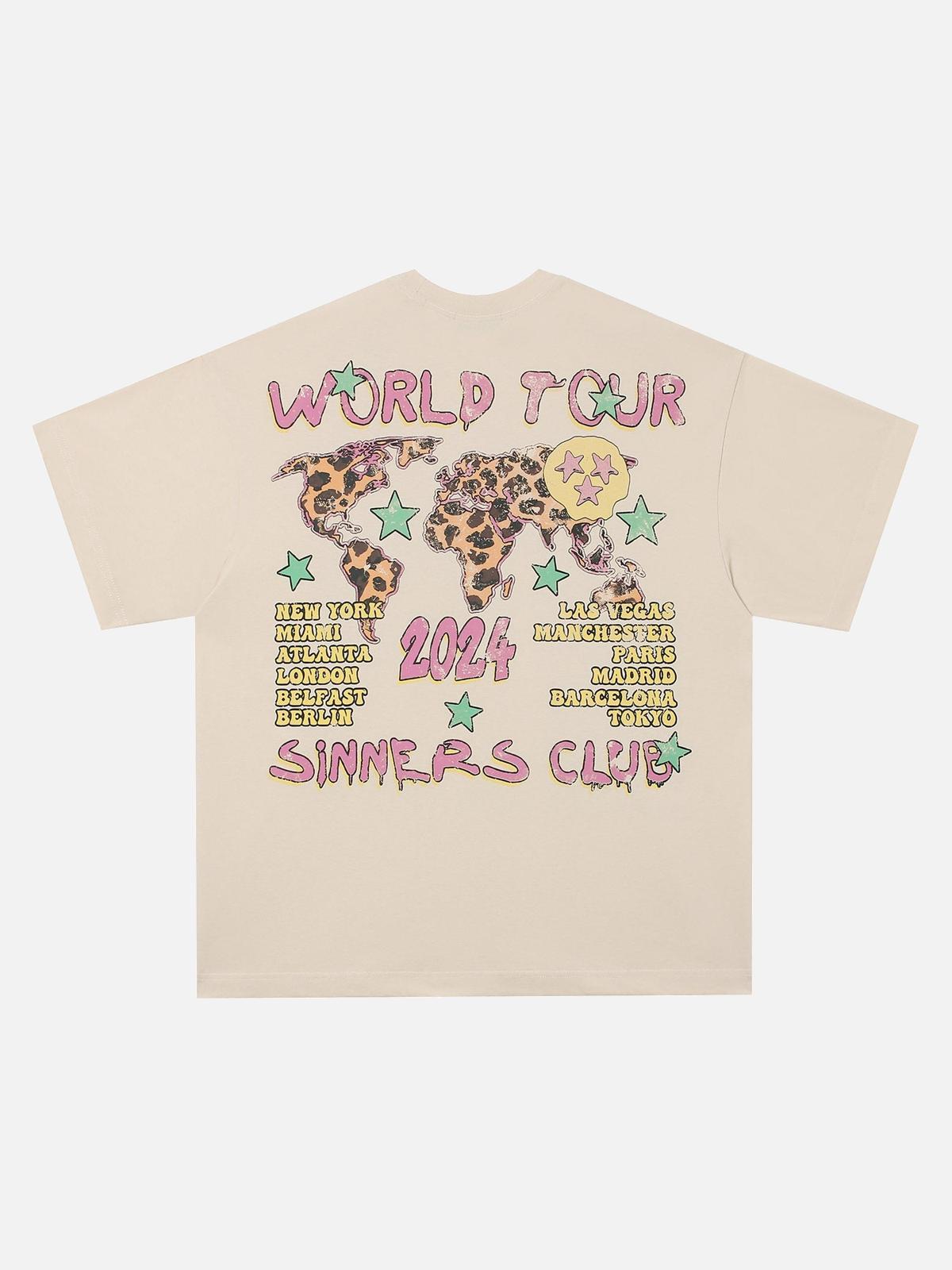 Skull Print Crew Neck T-Shirt