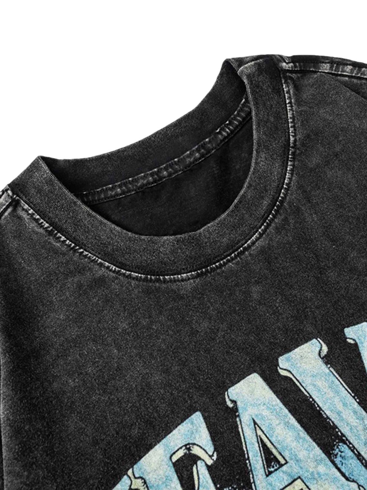 Skull Vintage High Street Casual T-Shirt