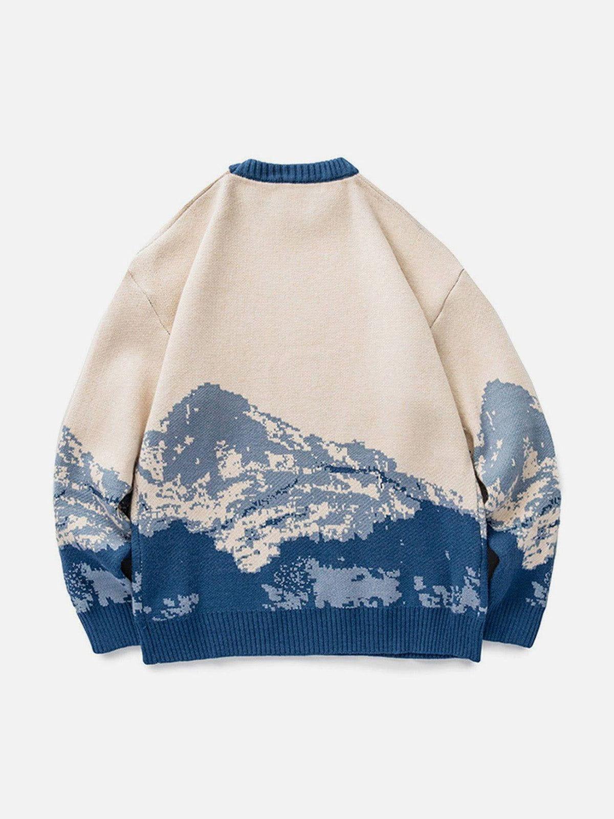 Snow Mountain Gradient Knit Sweater