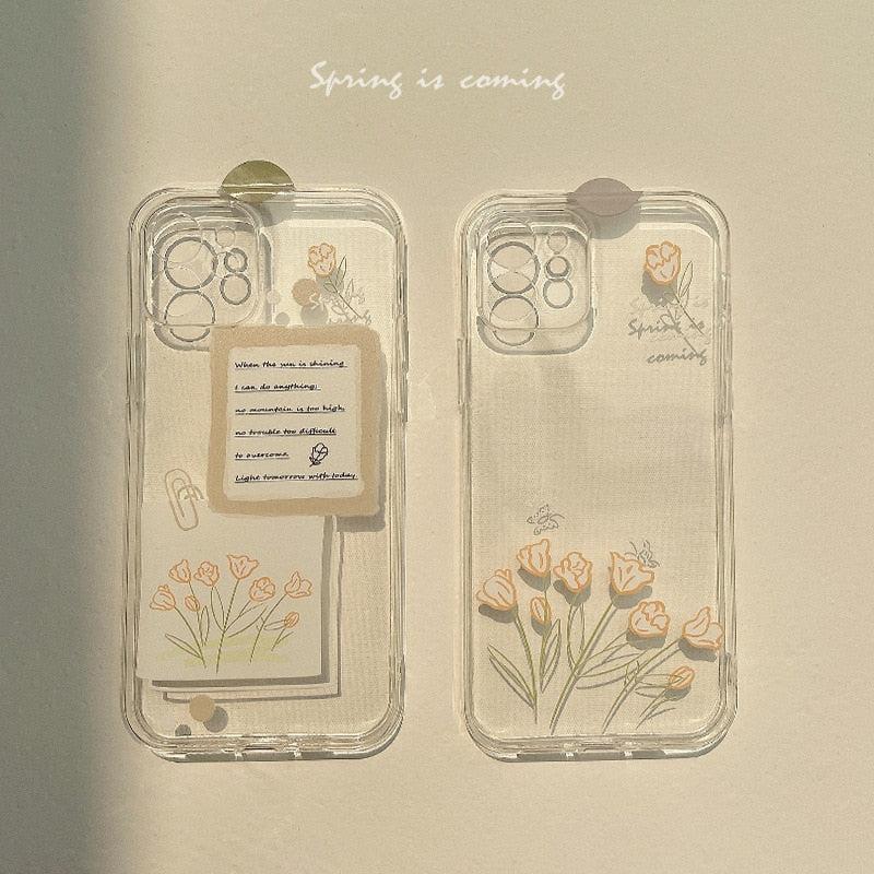 Soft Flower Mobile Phone Case For iPhone