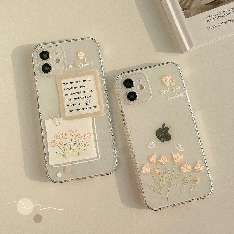 Soft Flower Mobile Phone Case For iPhone