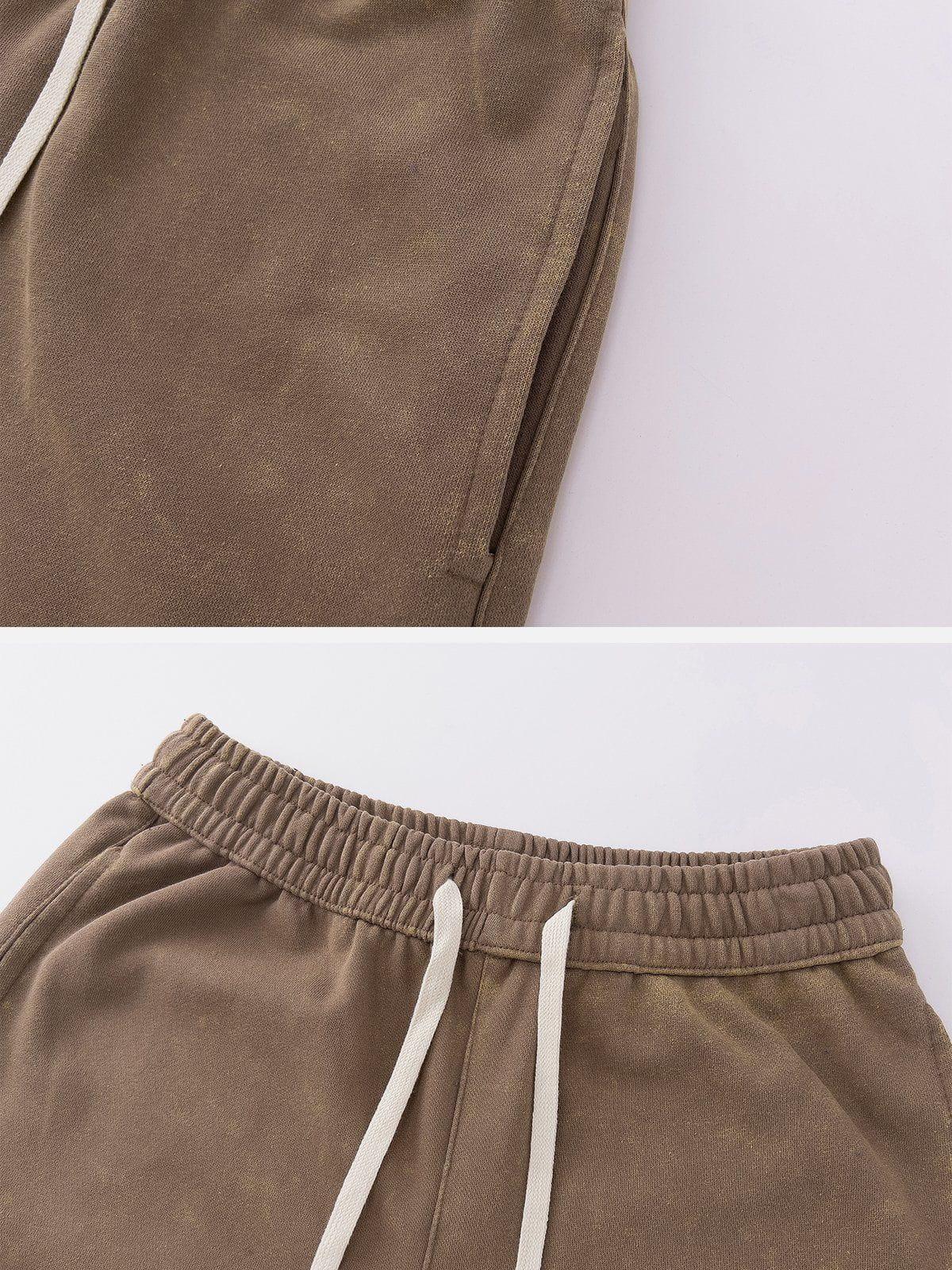 Solid Color Drawstring Pants