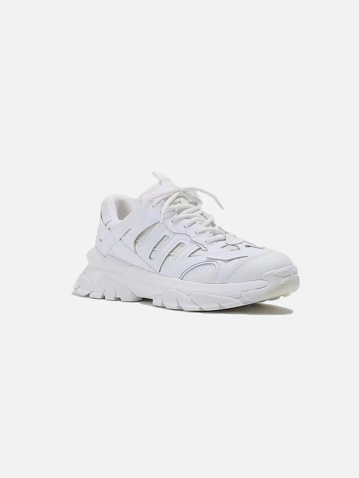 Solid Color Mesh Sneakers