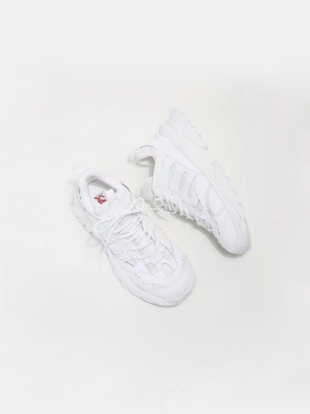 Solid Color Mesh Sneakers