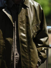 Solid Color PU Jacket